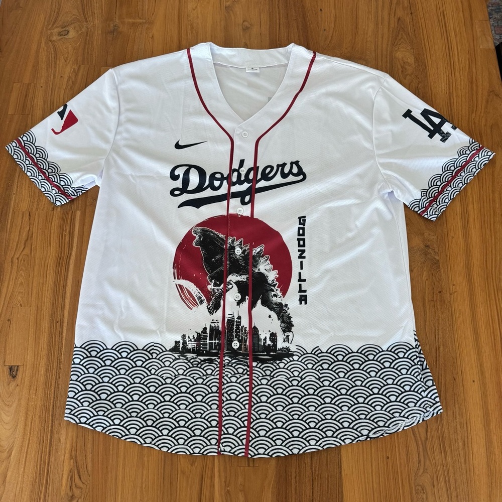 Los Angeles Dodgers x Godzilla Baseball Jersey